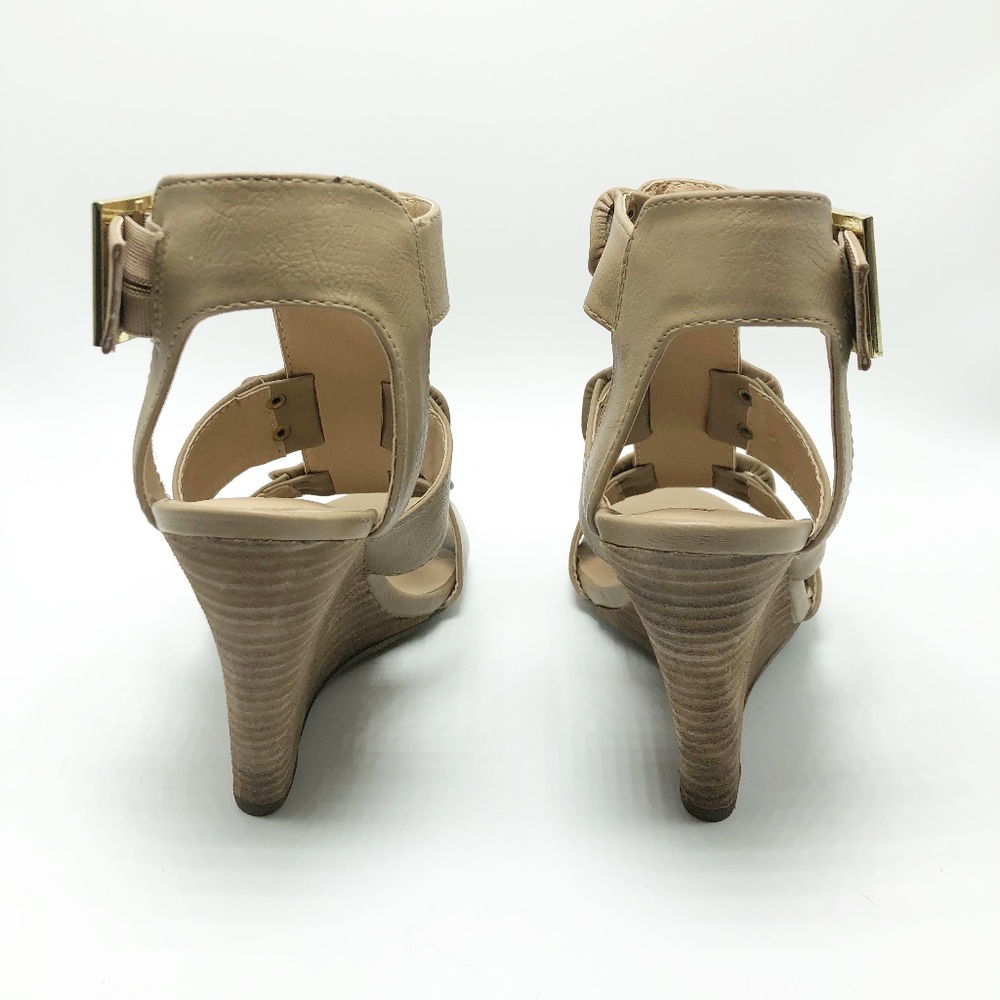 JustFab Tammie Wedge Gladiator T Strap (SH44) - Picture 3 of 6